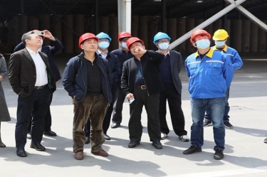 生态环境部科财司副司长付川一行考察由金沙9001以诚为本承担的国家科技重大专项示范工程